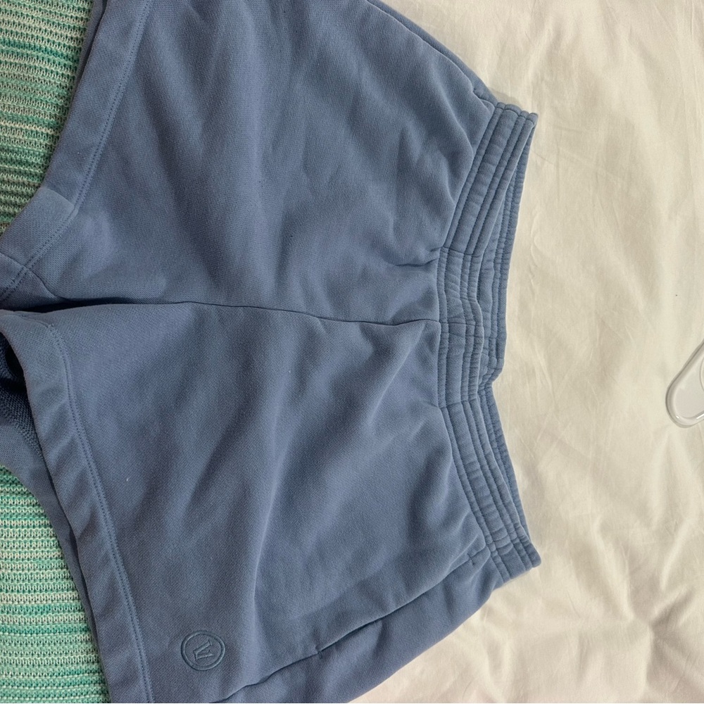 Vuori Women's Athletic Shorts in Slate Blue